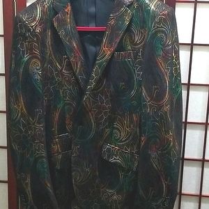 Black Muticolored Mettalic Blazer